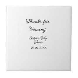 Tack för att du kommer med babydusch, modern enkel kakelplatta