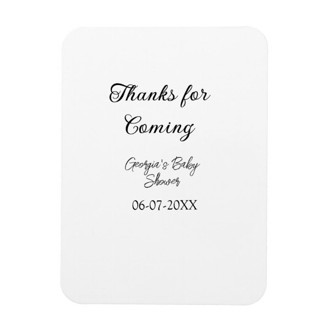 Tack för att du kommer med babydusch, modern enkel magnet (Vertikal)