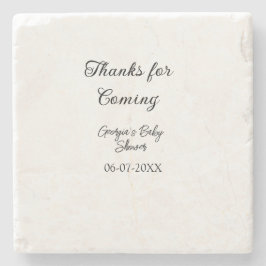 Tack för att du kommer med babydusch, modern enkel stenunderlägg