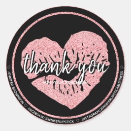 Tack för att du köpte läppar runt klistermärke