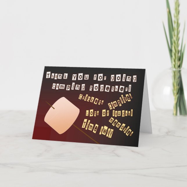 Tack för att du kör camping tillsammans kort (Framsida)