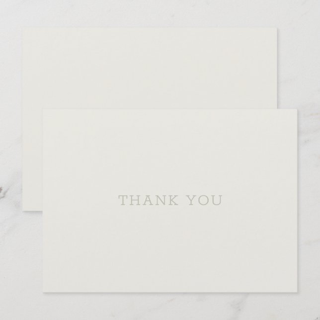 Tack för att du kort Beige Tan Grönt Traditional (Fram/baksida)