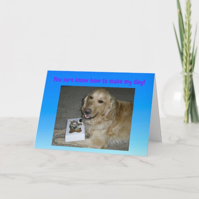 Tack för att du kort Golden Retriever med Tremor (Framsida)