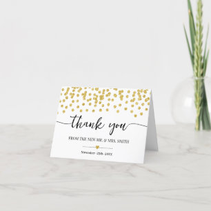 Tack för att du kort Guld Glitter Dots Möhippa Brö