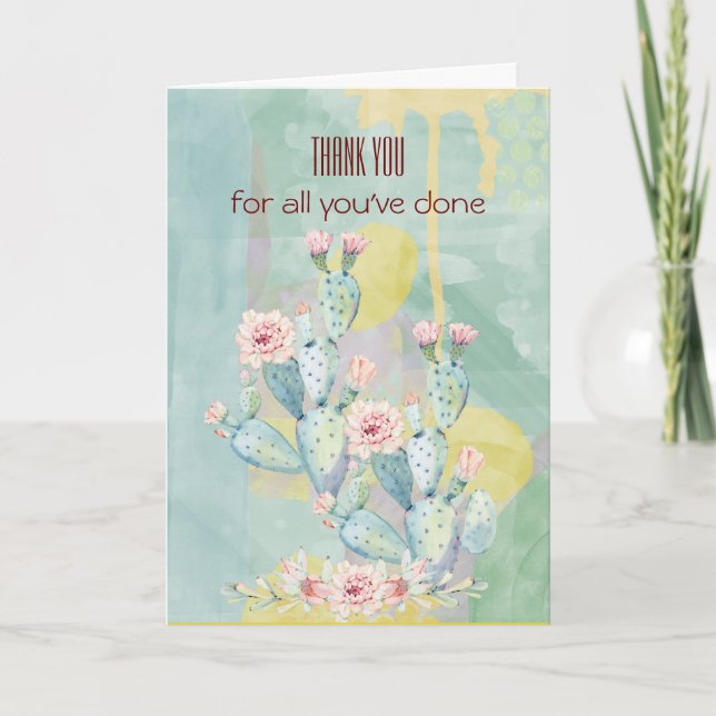 Tack för att du kort med vattenfärgsaktualer (Framsida)