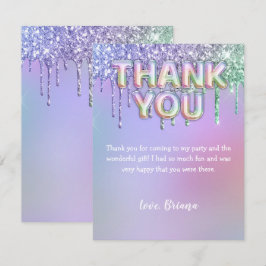 Tack för att du kortar Modern Rainbow Glitter-bubb Inbjudningar