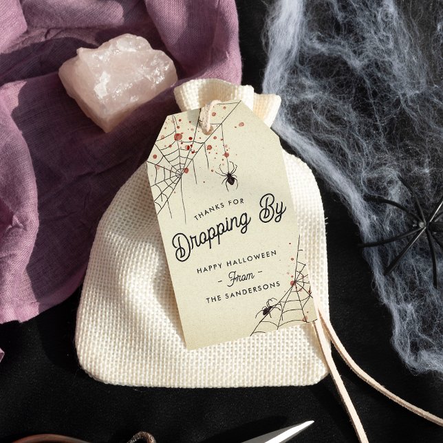 Tack för att du lämnade Halloween fest-favoriten Presentetikett (Skapare uppladdad)
