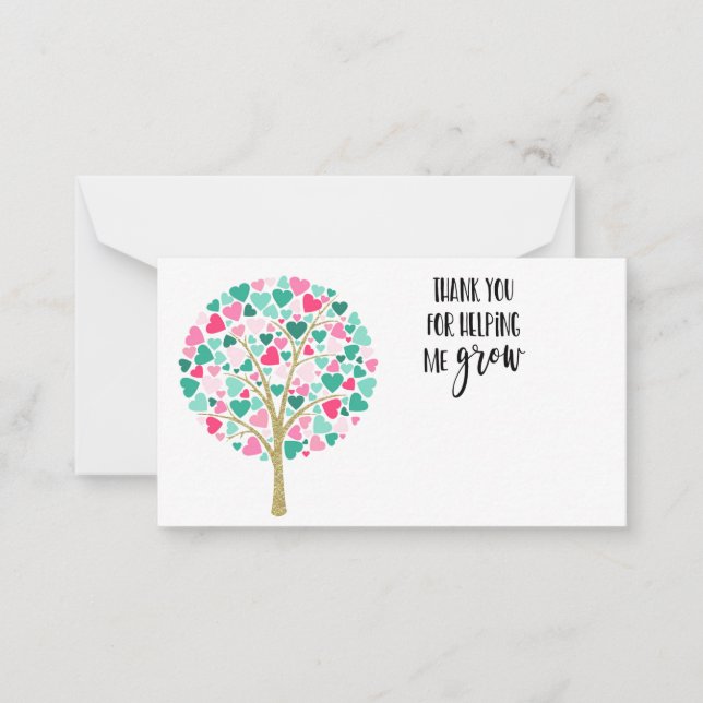 Tack för att du lämnat floristhöjd med Nursery Tea Anteckningskort (Framsida)