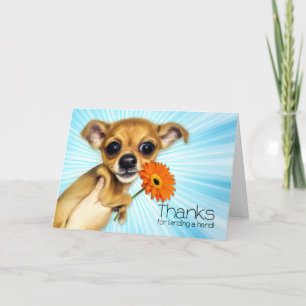 Tack för att du lånade en Hand Tecknad Chihuahua Kort