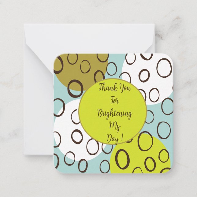 Tack för att du lyste upp min dag Notkorth: Anteckningskort (Framsida)