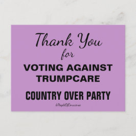 Tack för att du röstade emot TrumpCare Motstå Vykort