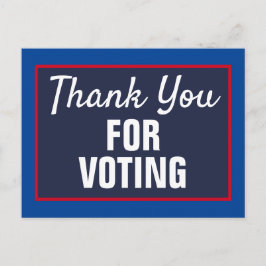 Tack för att du röstade i valet 2020 vykort