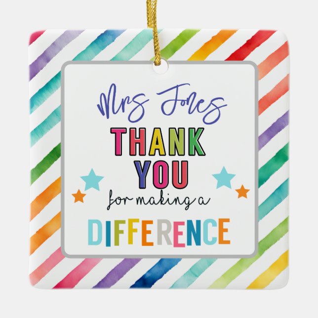 Tack för att du skapar en annan julgransprydnad keramik (Framsida)