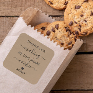 Tack för att du Skapar mig en smart cookie-Märkre, Fyrkantigt Klistermärke