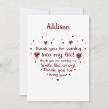 Tack för att du skapar mig leende kort