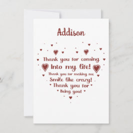 Tack för att du skapar mig leende kort