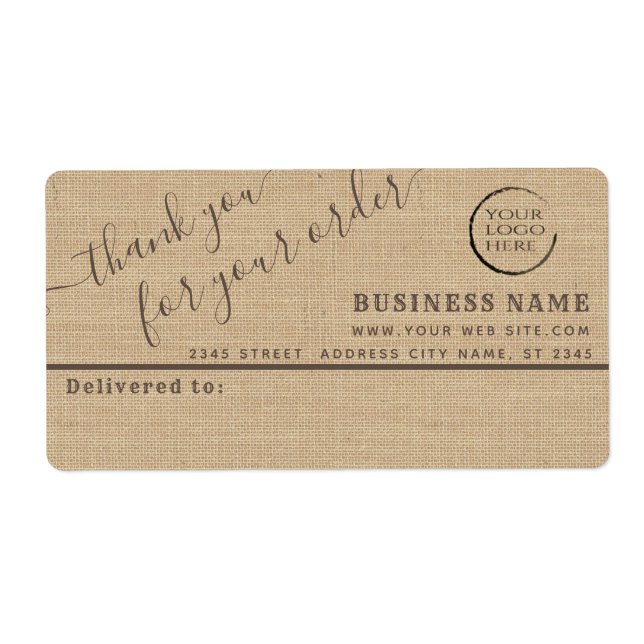 Tack för att du skickar ut logotyp fraktsedel (Framsidan)