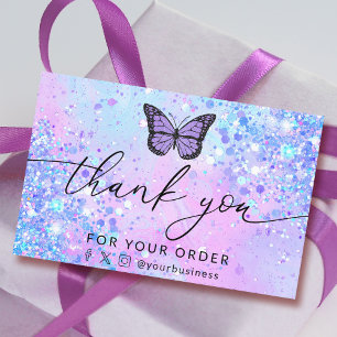Tack för att du skriver affärskortet lavender Butt Visitkort