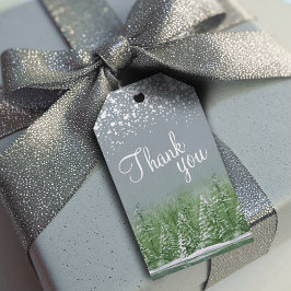 Tack för att du skriver grönt grått gräs träd art presentetikett