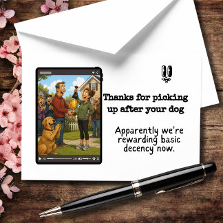 Tack för att du städar upp efter din hund kort