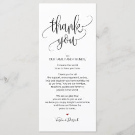 Tack för att du ställer in kortet för Bröllop Midd Program