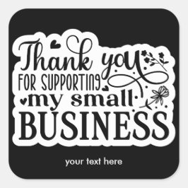 Tack för att du stöder dekalen fyrkantigt klistermärke