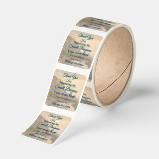 Tack för att du stöttar min butik Sticker Fyrkantigt Klistermärke