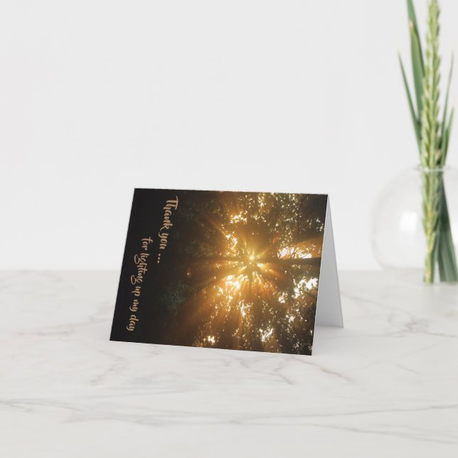 "Tack för att du tände min dag" kort (Framsida)