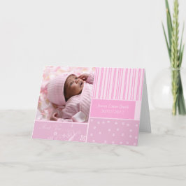 Tack för att du tog fotohälsningskort i nyfödd beb kort