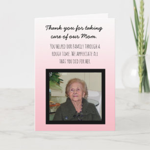 Tack för att du tog hand om Mamma Kort