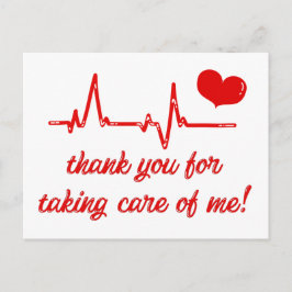 Tack för att du tog hand om mig Medicinskt tack Vykort