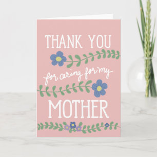 Tack för att du tog hand om min mamma-kort kort
