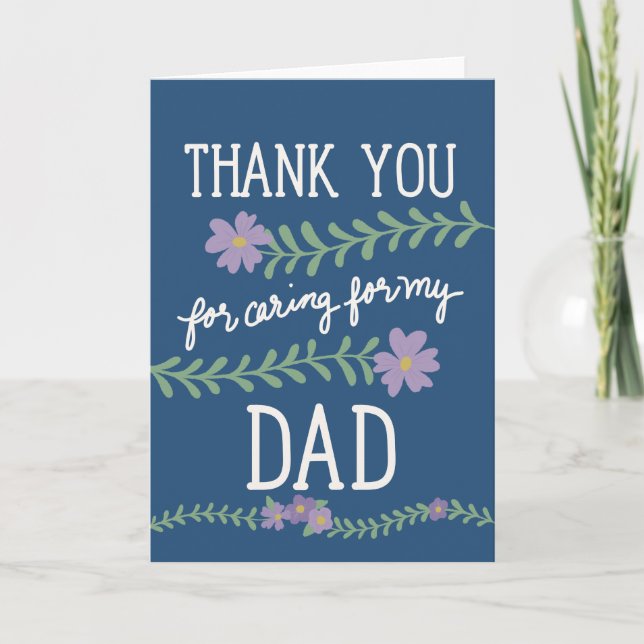 Tack för att du tog hand om min pappa kort (Framsida)