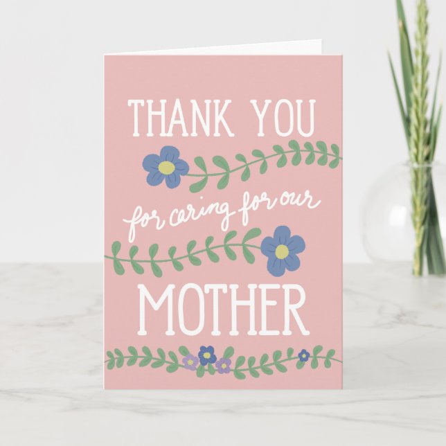 Tack för att du tog hand om vår mamma-kort kort (Framsida)
