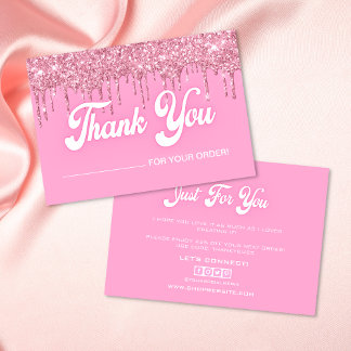 Tack för att du tog rosa glitter kort