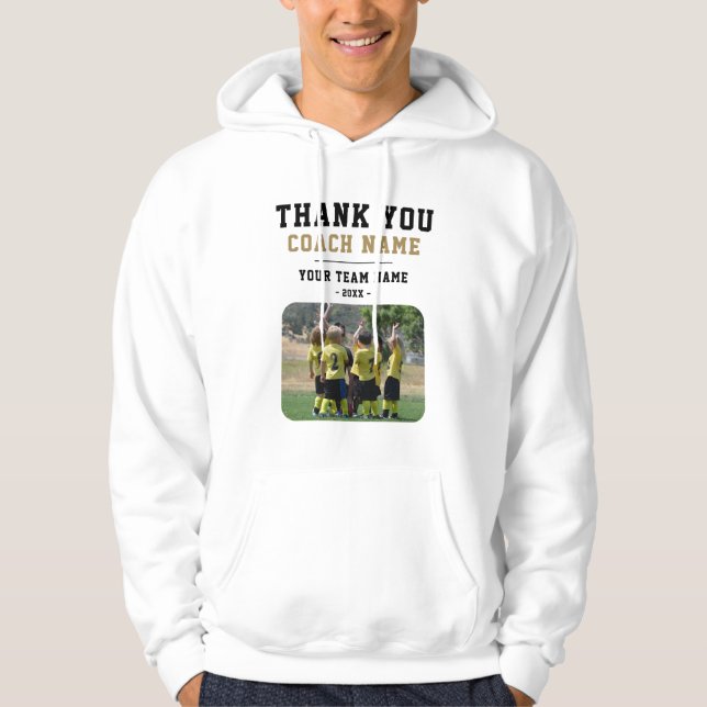 Tack för att du träningsteamet Namn Photo Hoodie (Framsida)