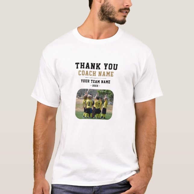 Tack för att du träningsteamet Namn Photo T Shirt (Framsida)
