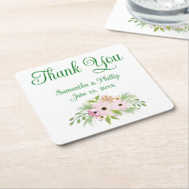 Tack för att du underlägg bröllopsförmån grönt trä