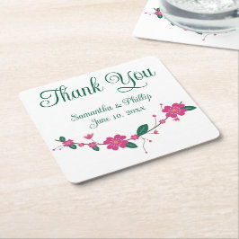 Tack för att du underlägg bröllopsförmån grönt trä