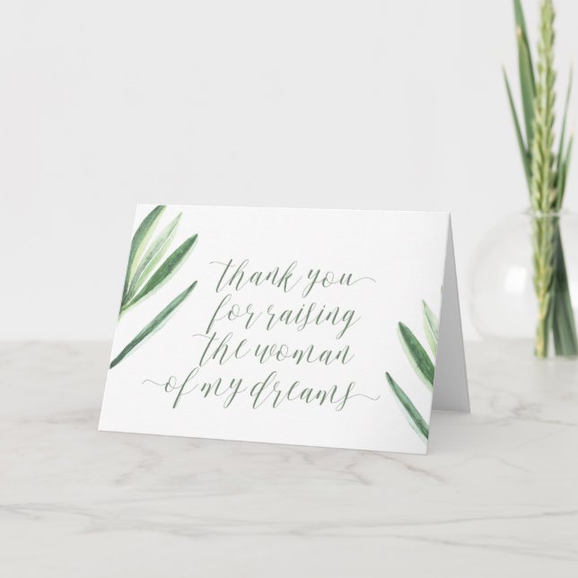 Tack för att du uppfostrade kvinnan i mina drömmar kort (Framsida)
