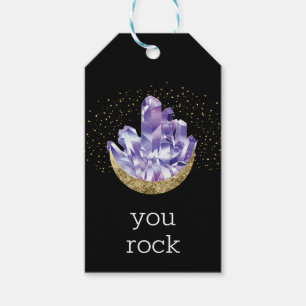 Tack för att du uppskattar Sten Amethyst Crystals Presentetikett