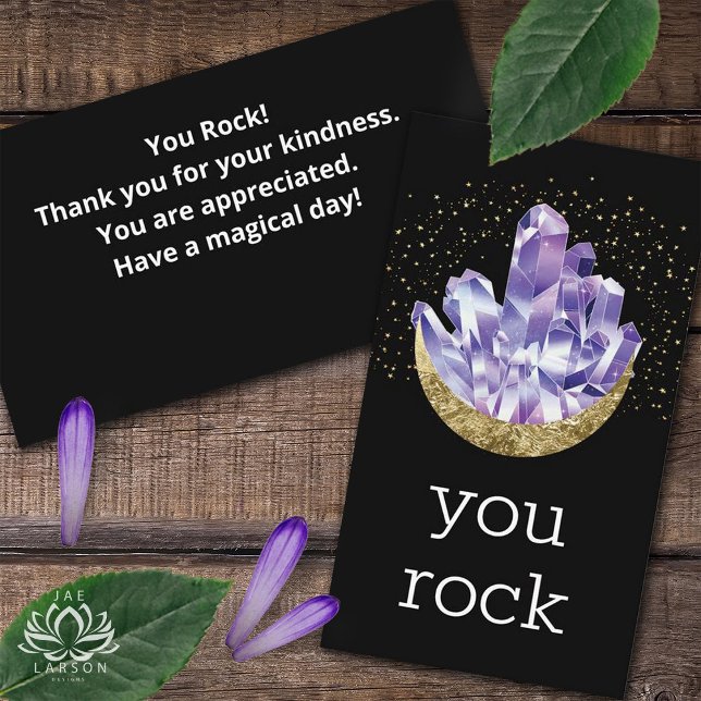 Tack för att du uppskattar Sten Amethyst Crystals Visitkort (Skapare uppladdad)