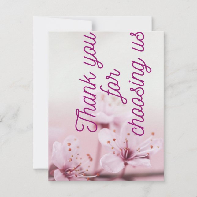 Tack för att du valde oss efter att ha köpt kort (Framsida)