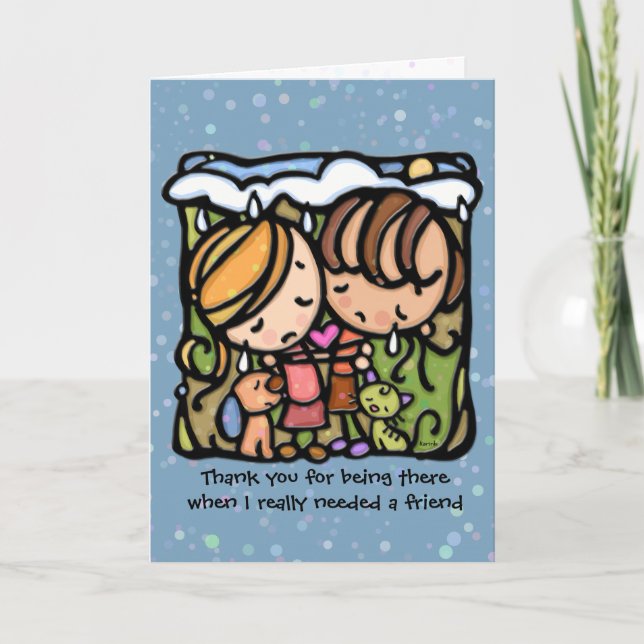 Tack för att du var där när jag behövde en vän kort (Framsida)