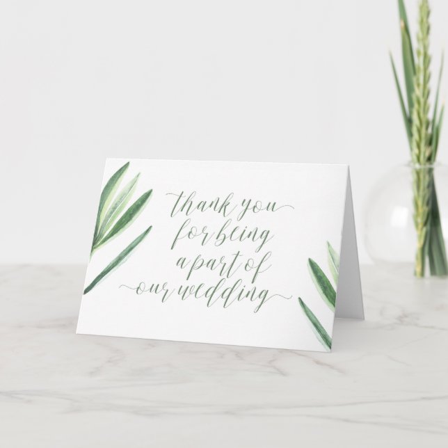 Tack för att du var en del av vår bröllopskort kort (Framsida)