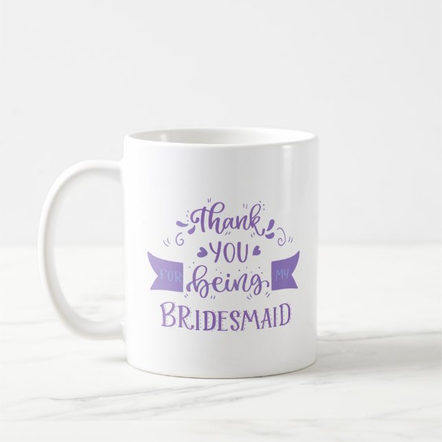 tack för att du var min brudtjänsteflicka kaffemugg (Vänster)