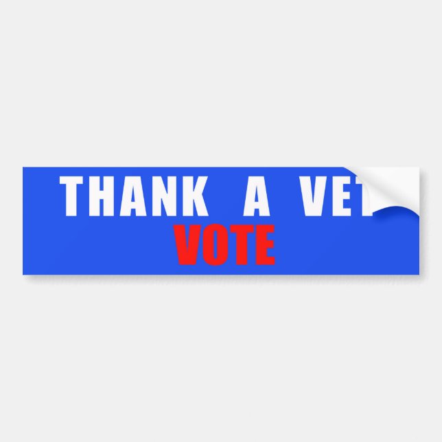 Tack för att du vet Vote Bumper Sticker Bildekal (Framsidan)