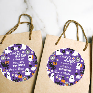 Tack för att du vill ha en liten boo Halloween-bab Runt Klistermärke