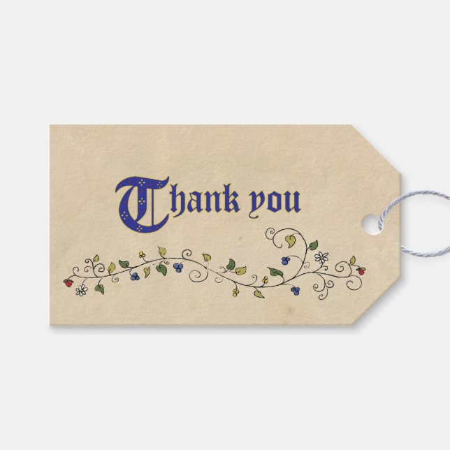 Tack för att du vill ha ett märke presentetikett (Framsidan (Horisontell))