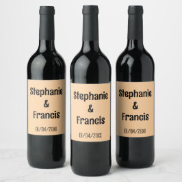Tack för att du vinner på Winelabel. Vinflaska Etikett